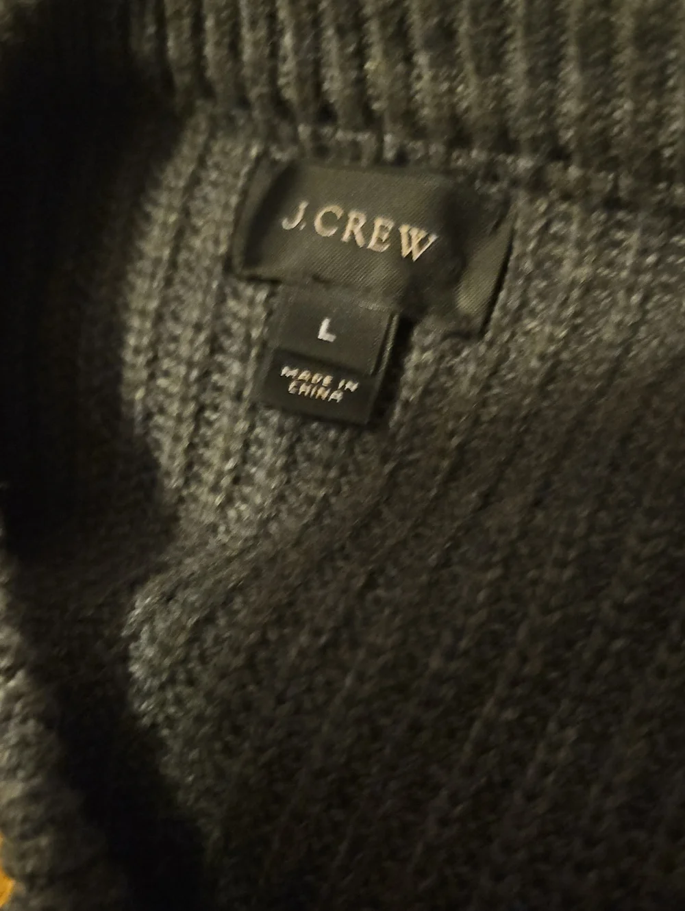 J Crew Woodsman Sweater Size  Large 100% Cotton